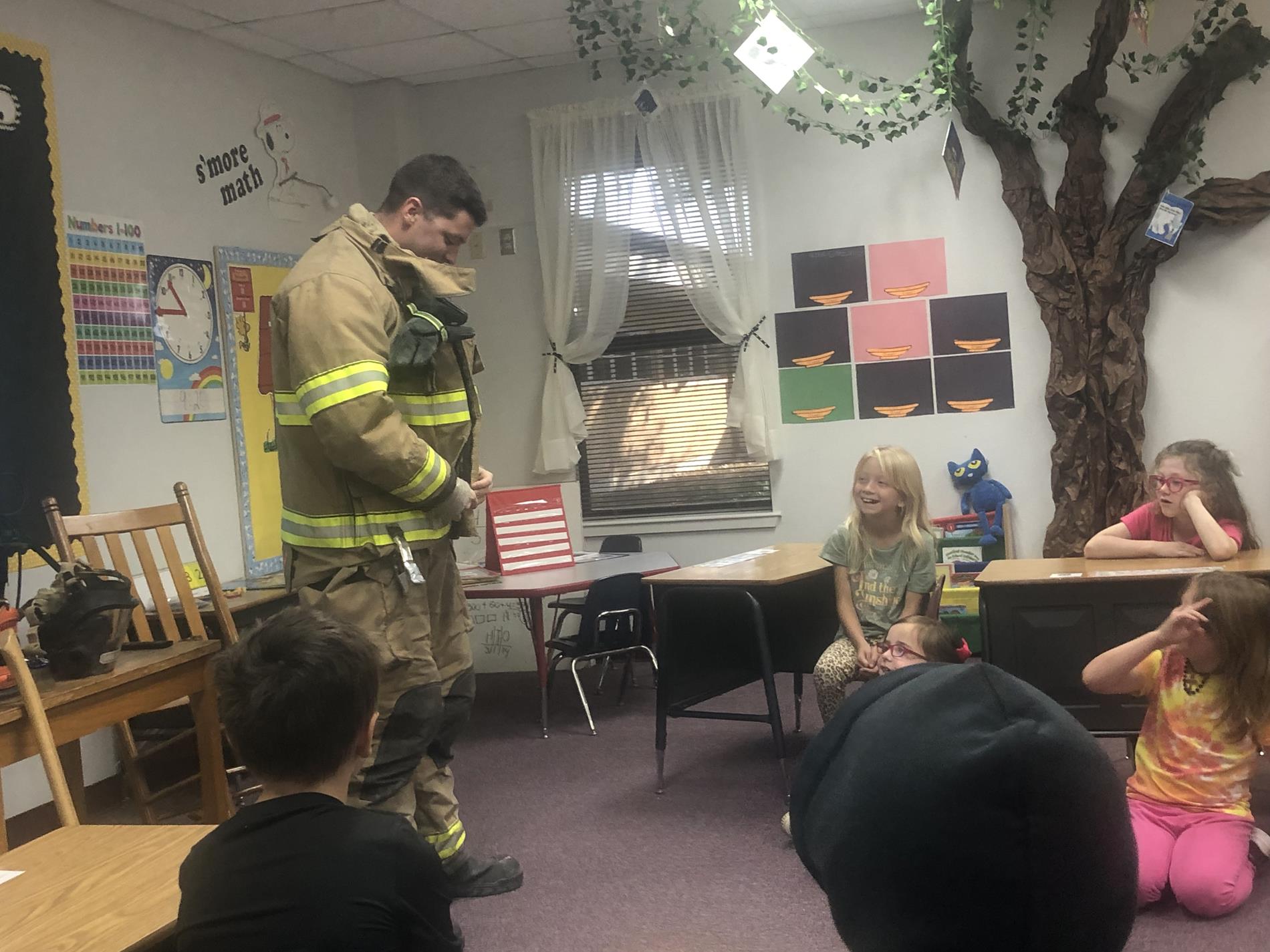 Elementary Fireman Visit