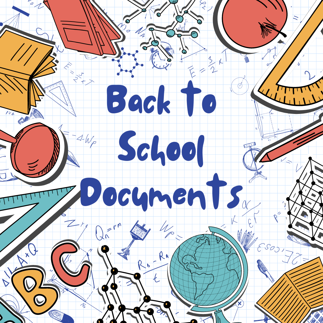 Beginning of the School Year Documents for Clark-Shaw 