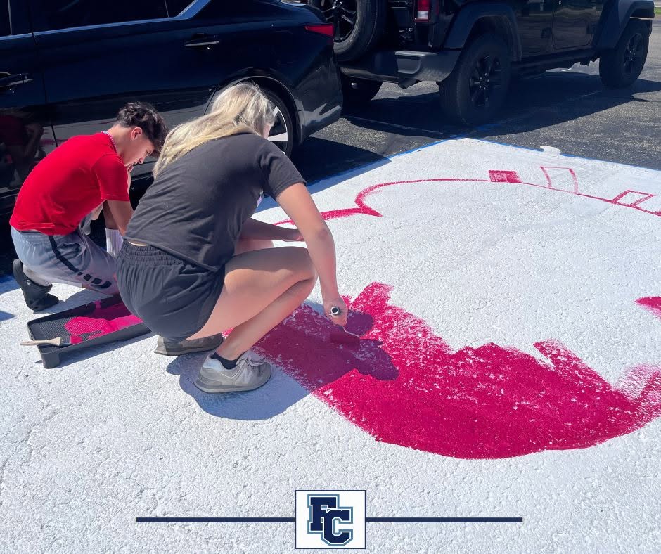 Class of '27 Senior decorates her parking space for the 26-27 school year.