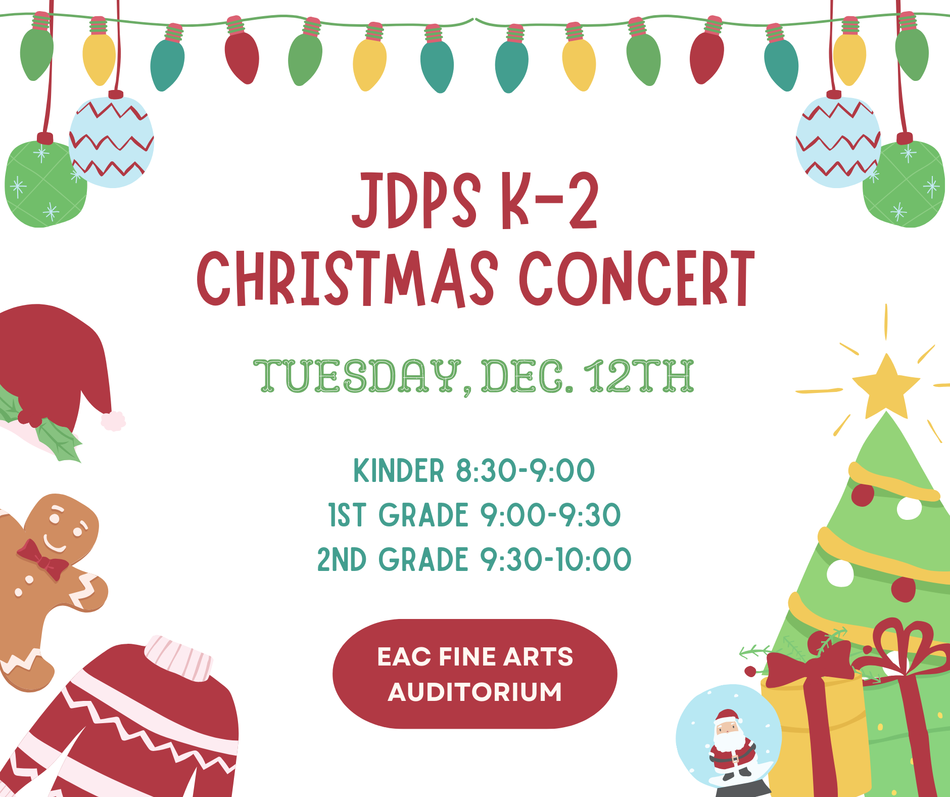 JDPS K-2 Christmas Music program