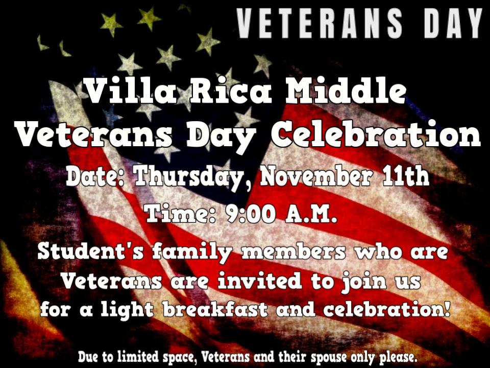 Veterans Day Celebration Information