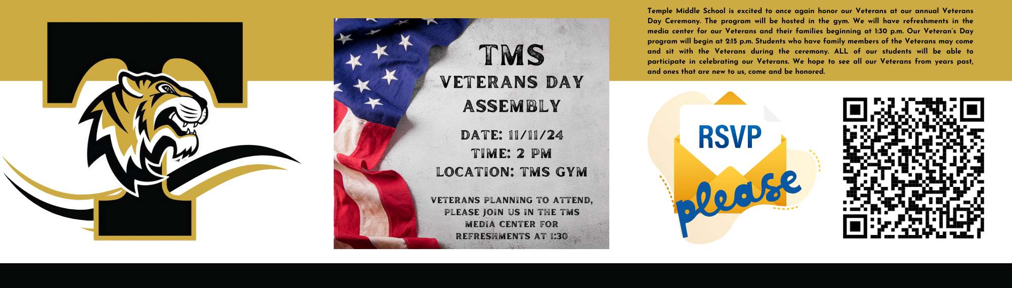 Veteran's Day Celebration is on 11/11/2024