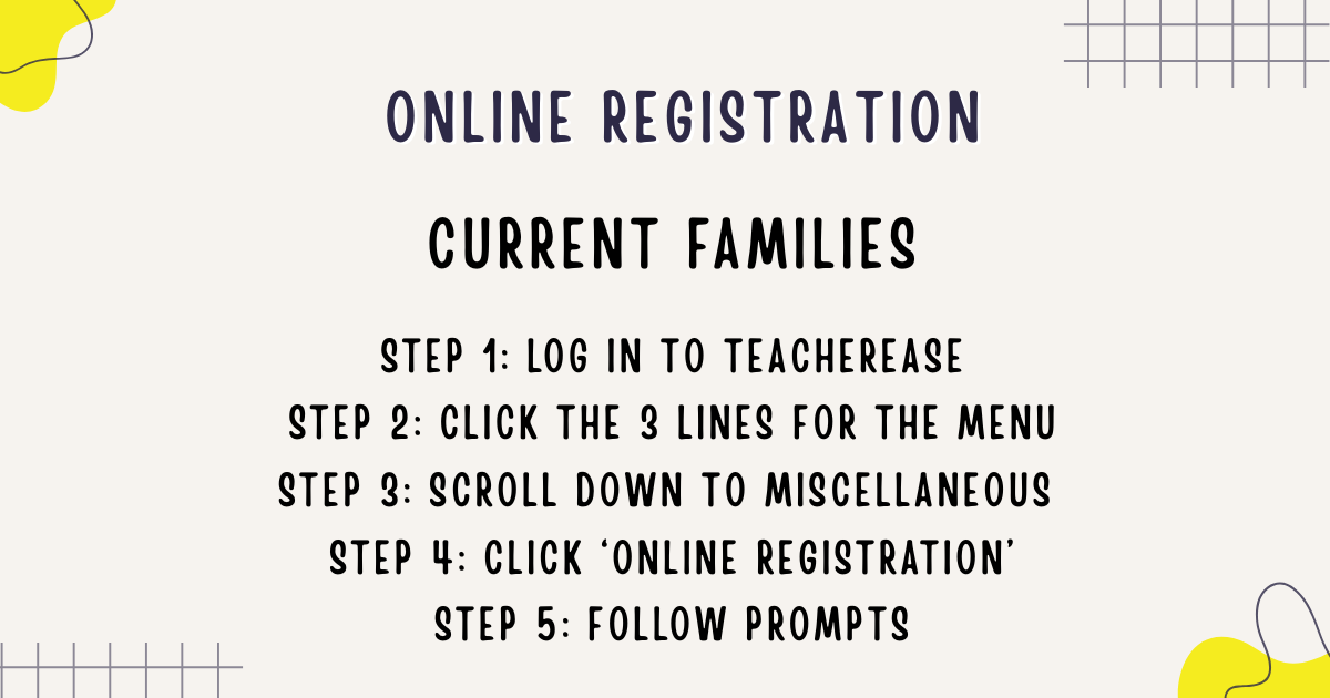Current Families Registration