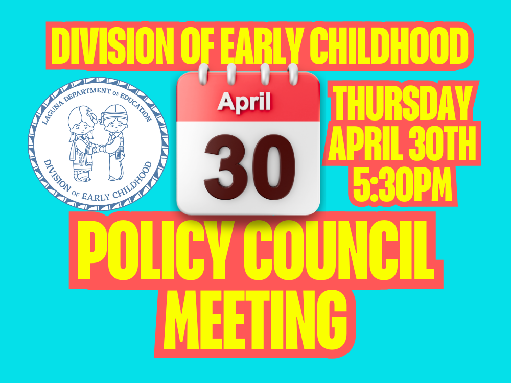 DEC Policy Council Meeting - Thursday, April 30th 5:30pm