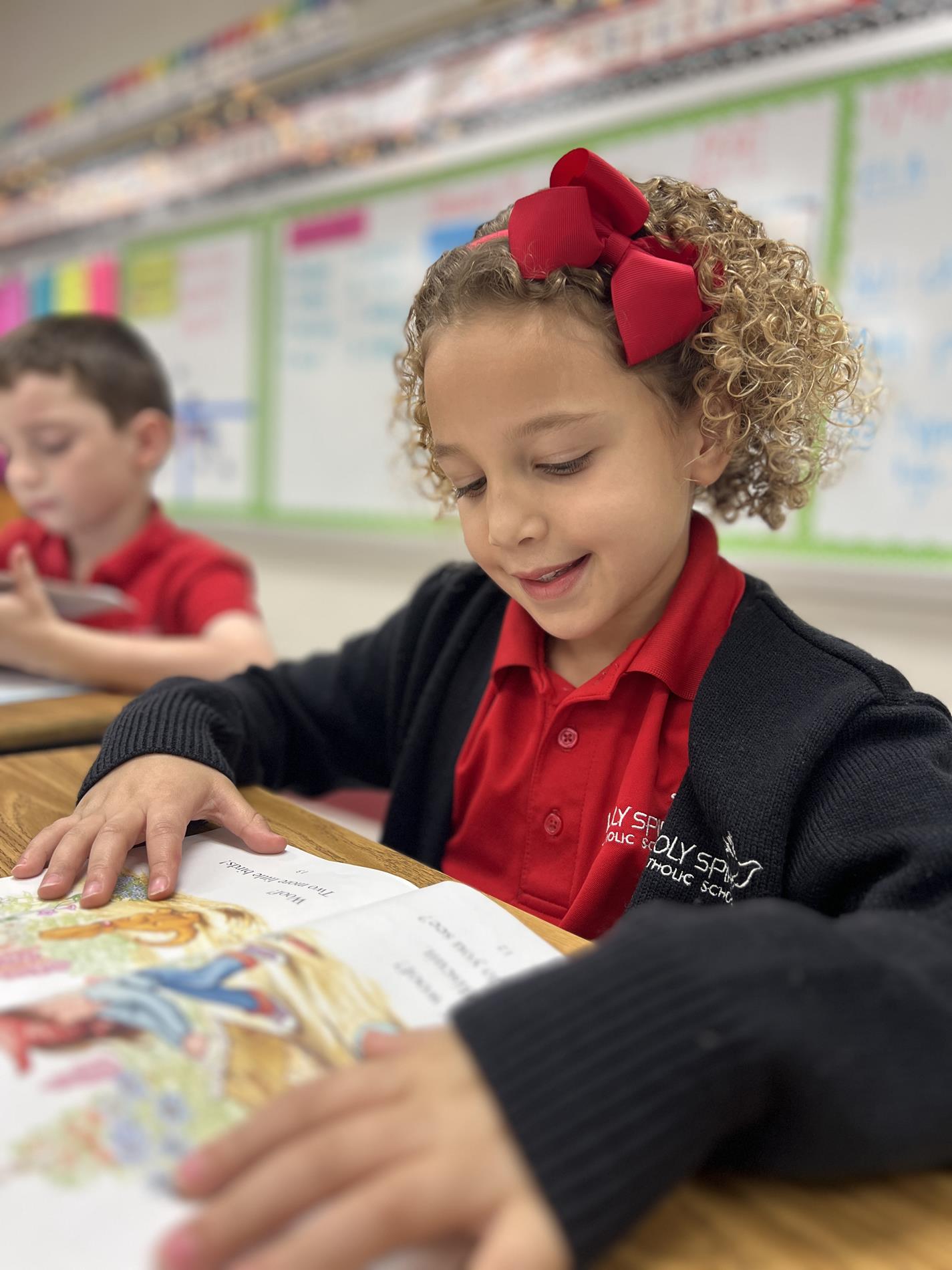 Girl Reading her book