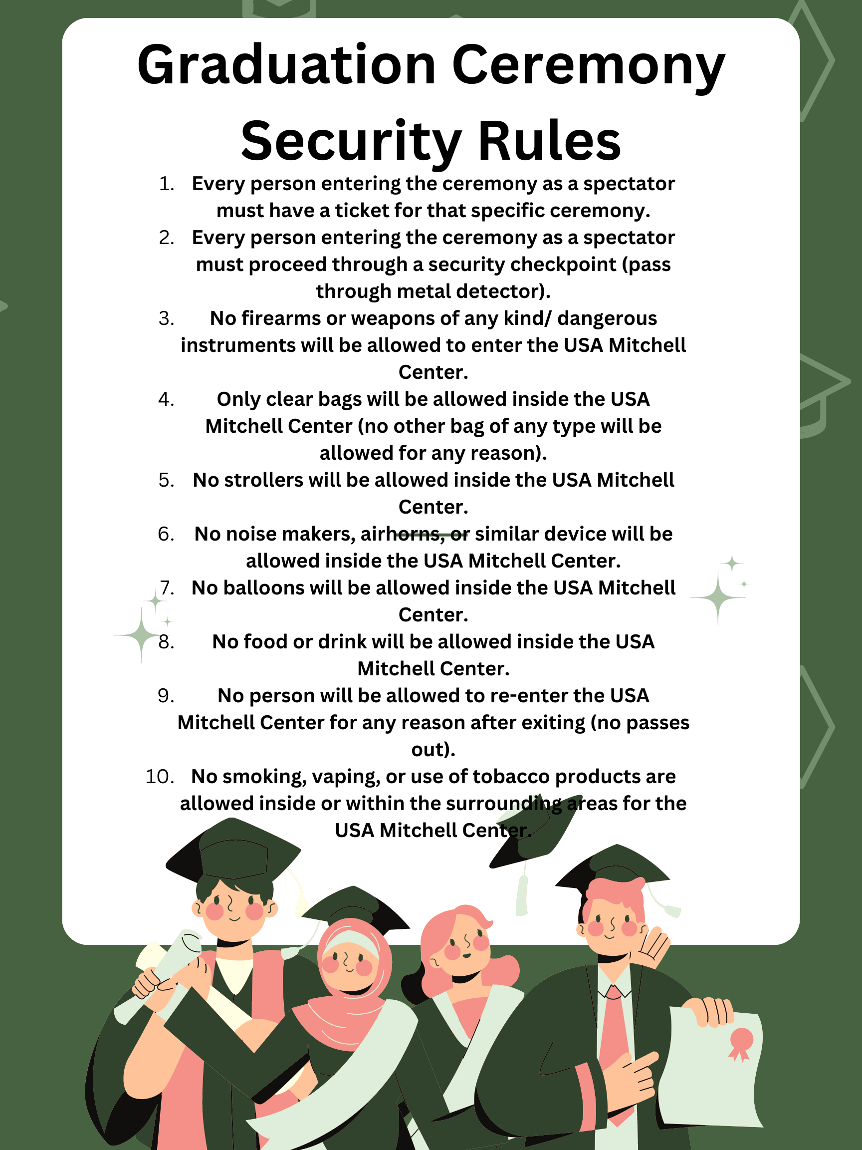 Graduation Ceremony Security Rules