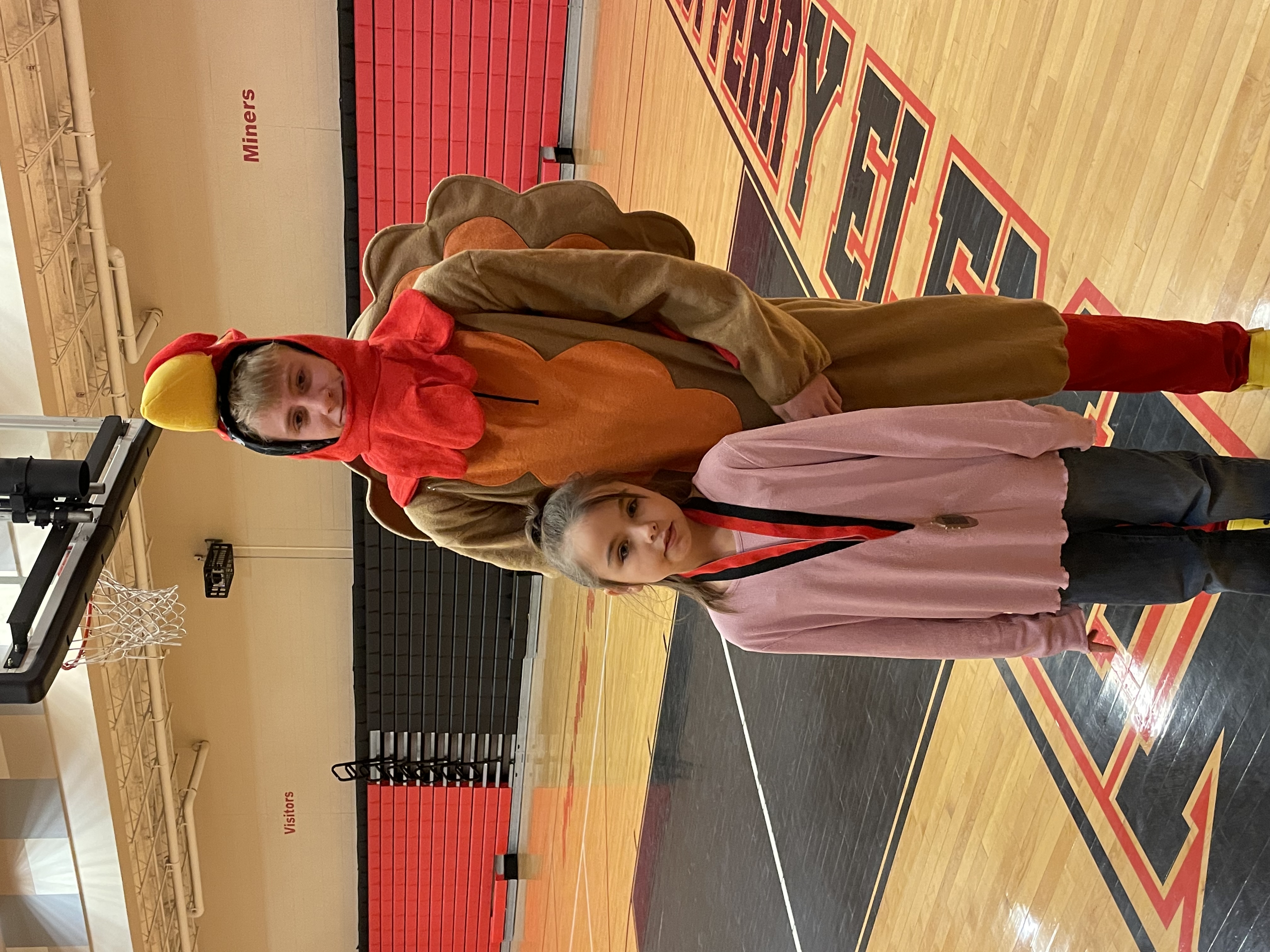 Students dressed as a Chicken for PBIS challenge