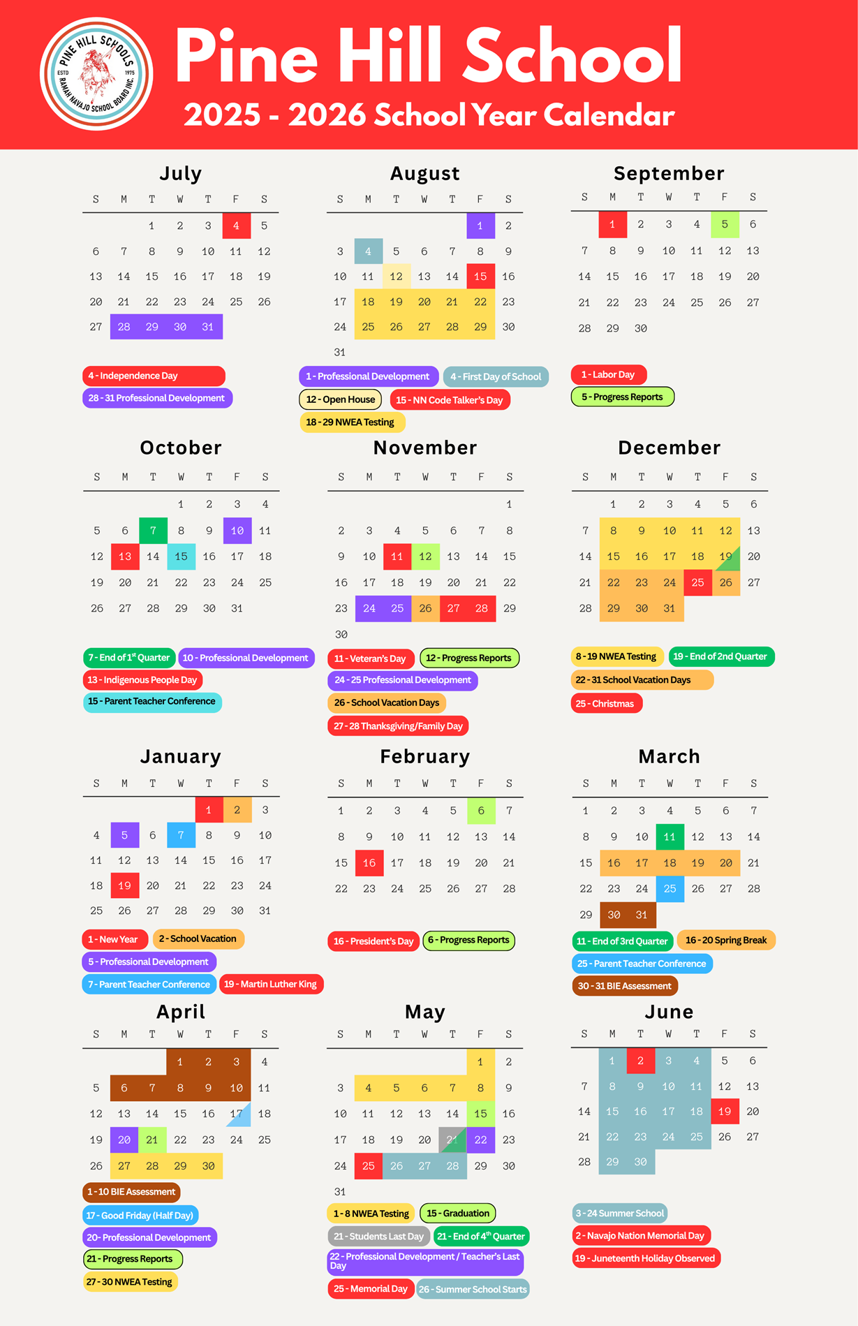 2025 2026 School Calendar 2025 2026 School Calendar