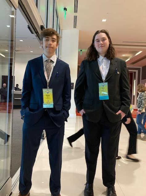 Kian Eddy and Wyatt Kissner Prepare for there Presentation for state