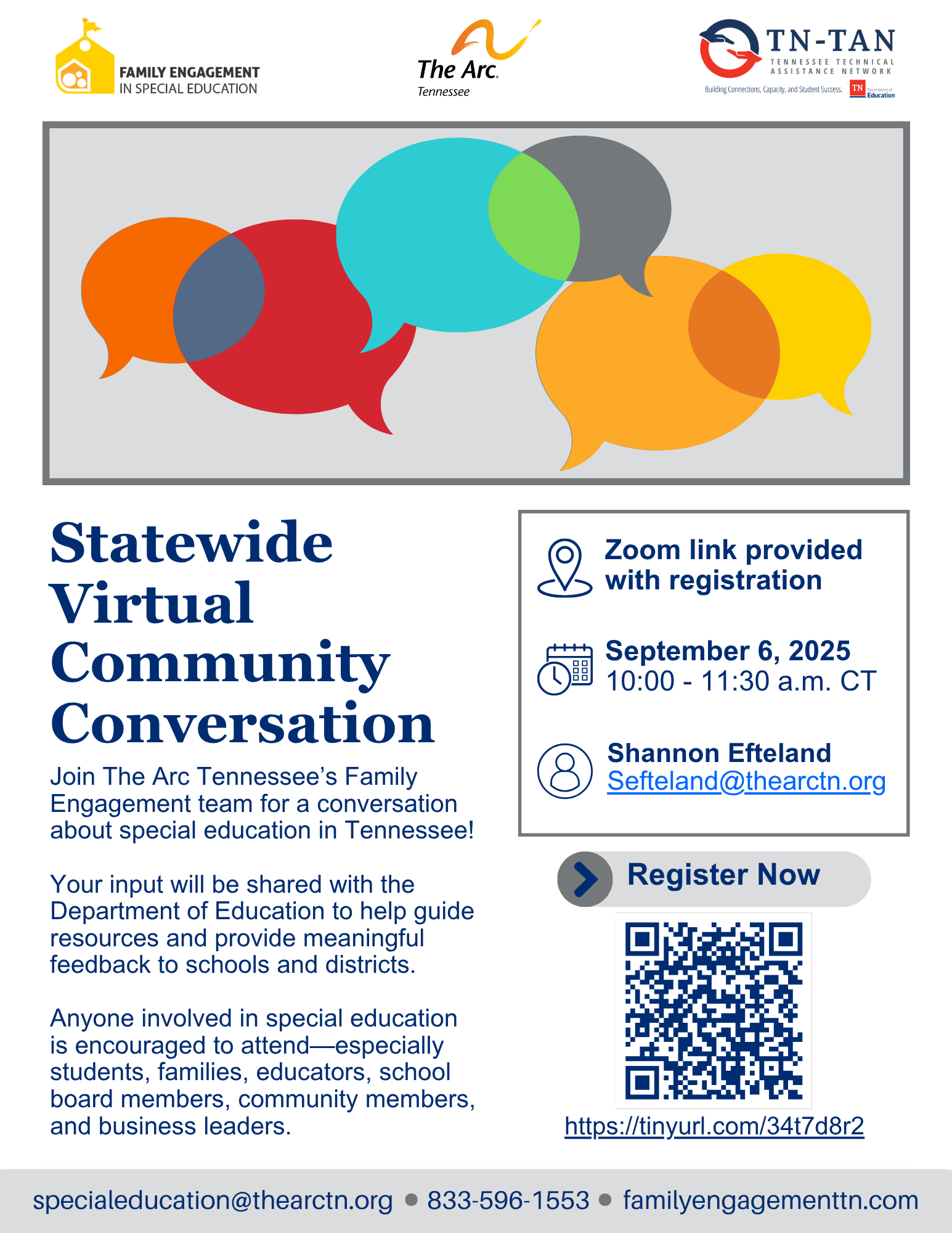 State Wide Virtual Community Conversation Flyer