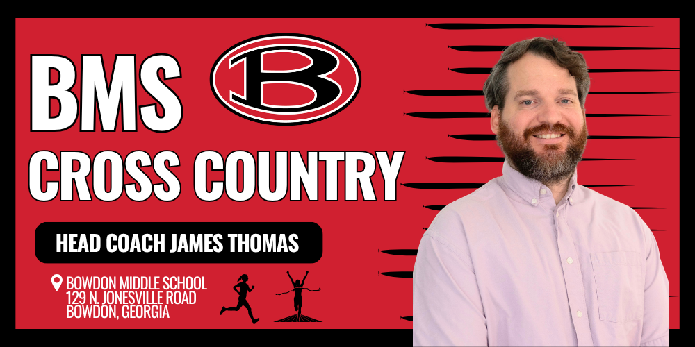 BMS Cross Country Graphic with Head Coach James Thomas