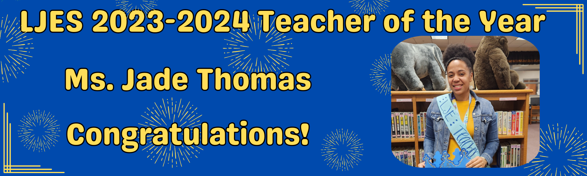 2023-2024 Teacher of the Year Jade Thomas