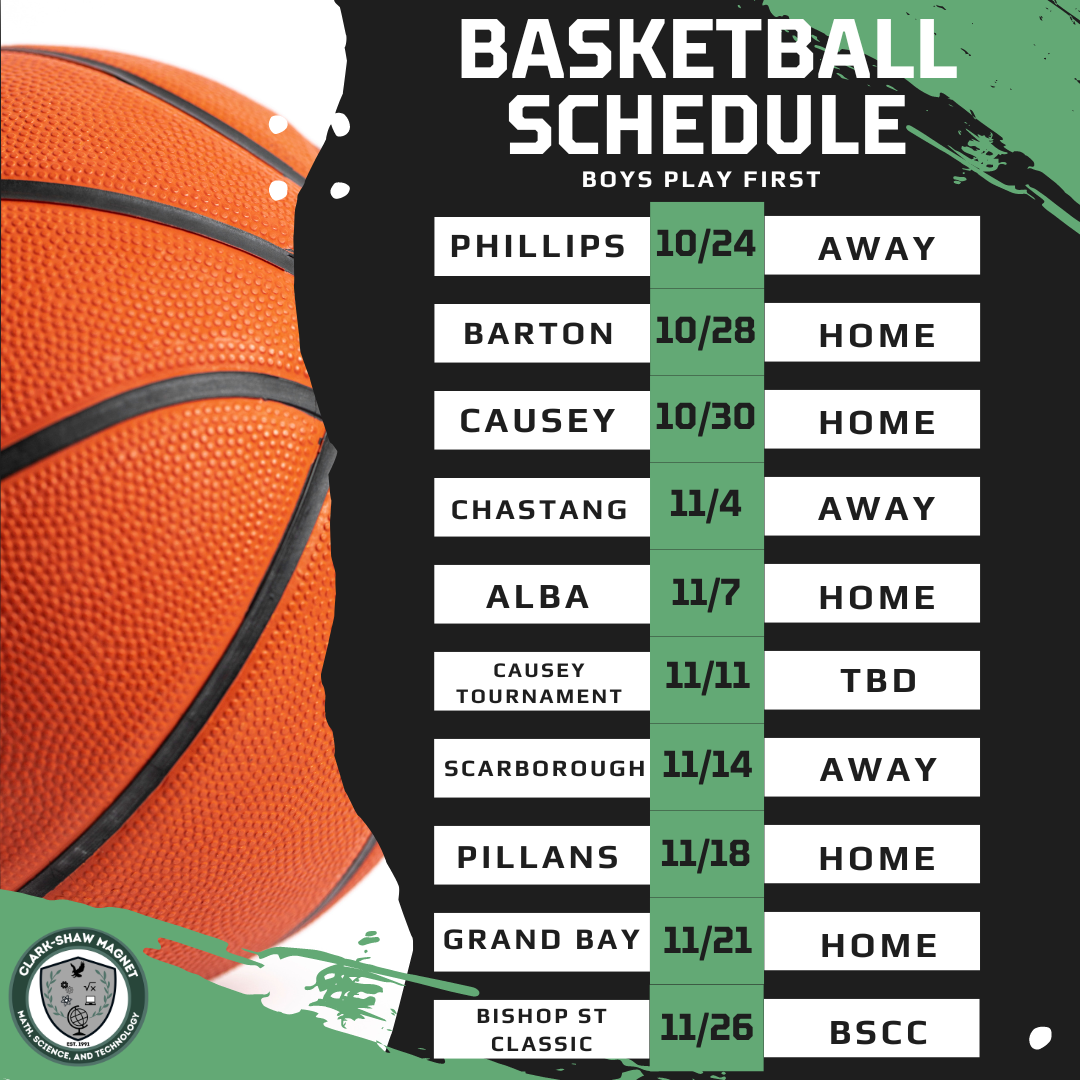 Basketball Schedule- Boys Play First 