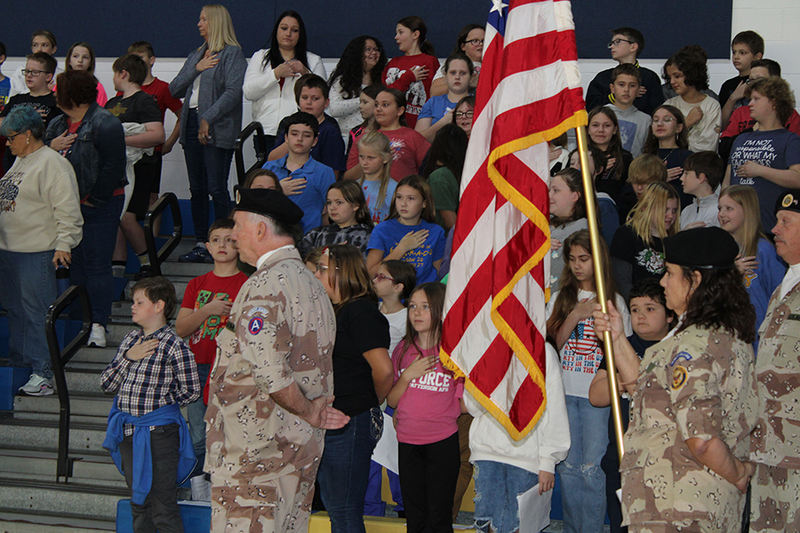 Trooping the colors