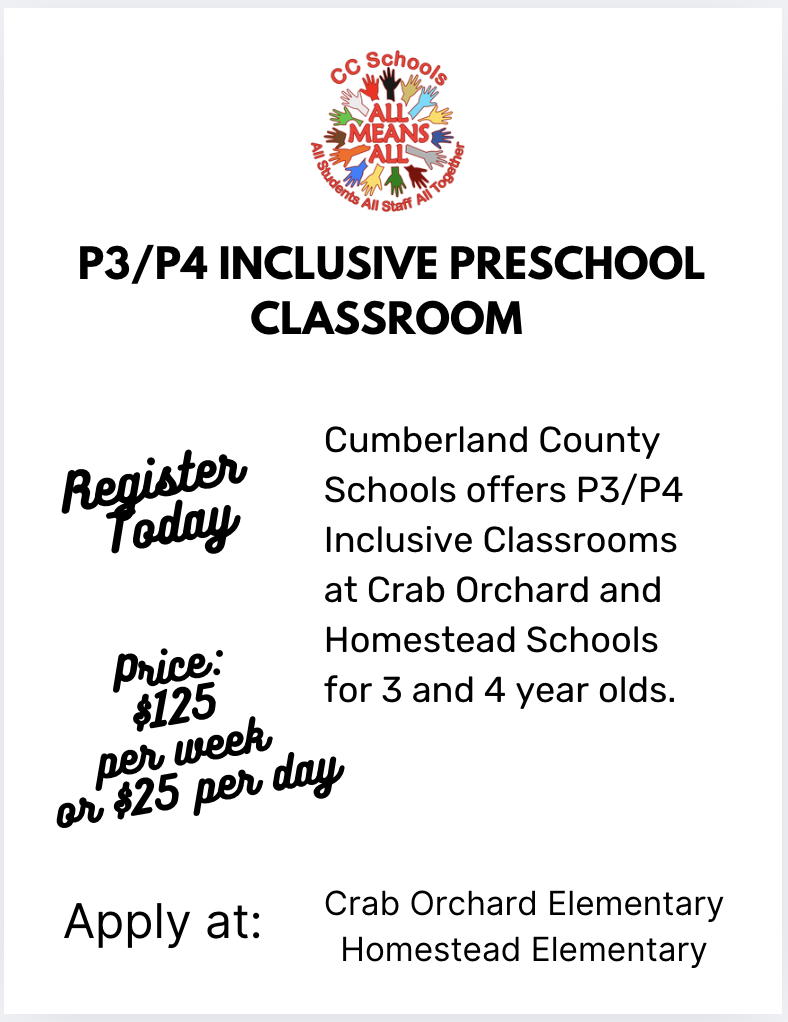 P3/P4 Inclusion Classes 