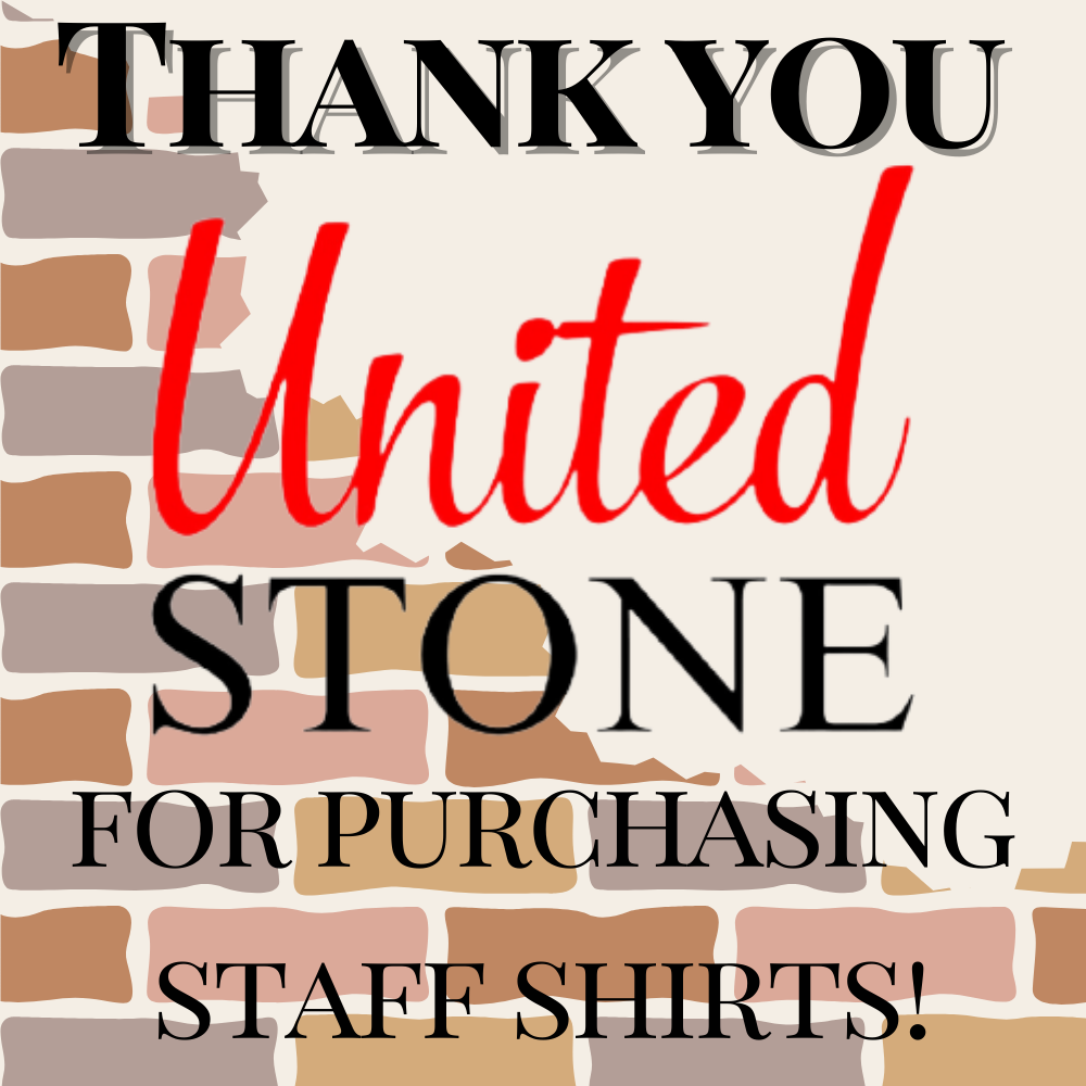 Thank you United Stone for purchasing staff shirts!