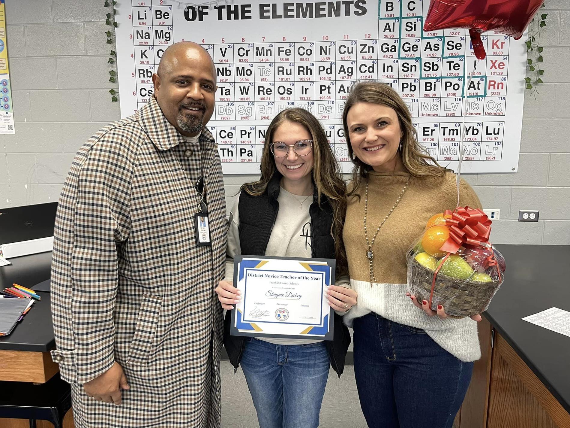 Shaynee Dickey, Middle School Novice Teacher and North Middle School's Novice Teacher of the Year