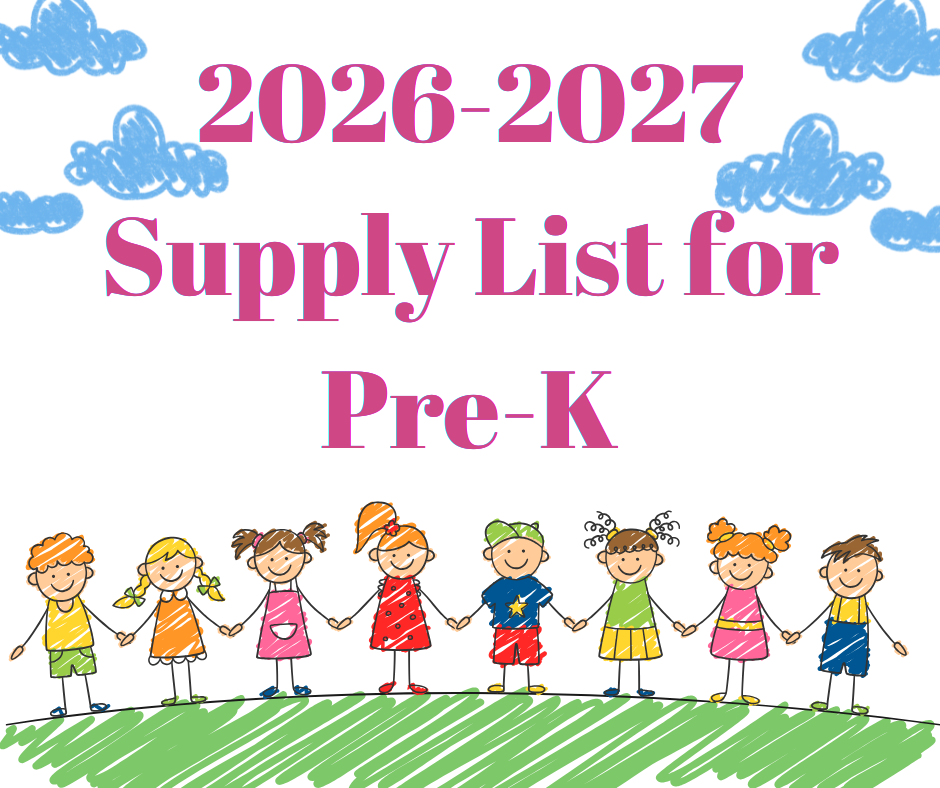 Pre-K Supply List Pre-K Supply List