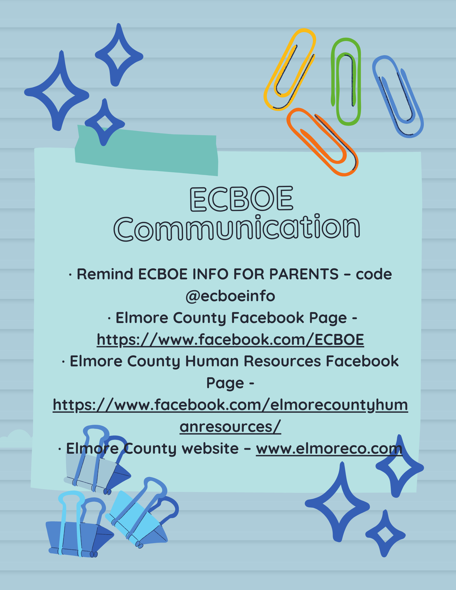 ECBOE Communication Tools