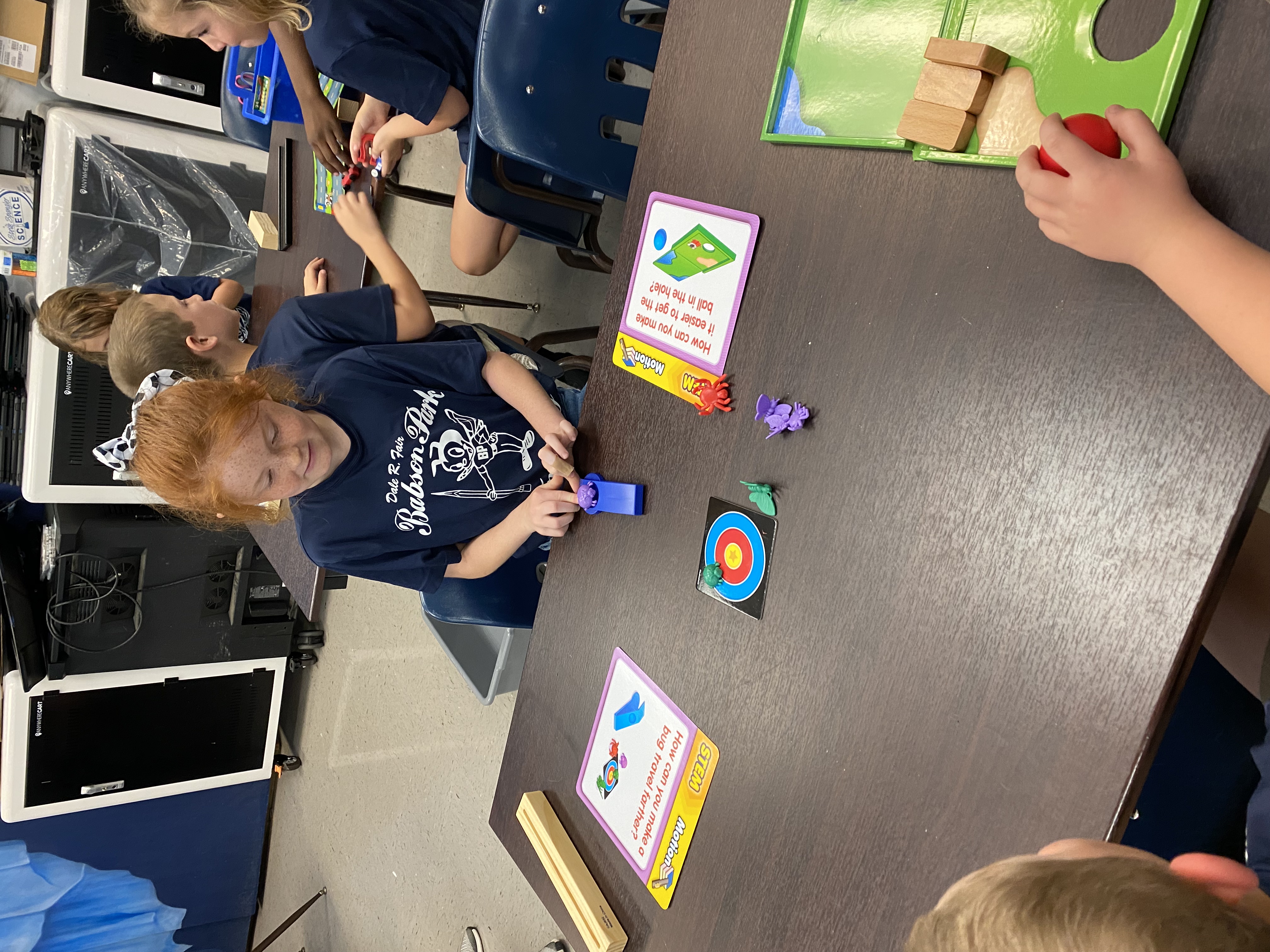 1st Grade students exploring motion