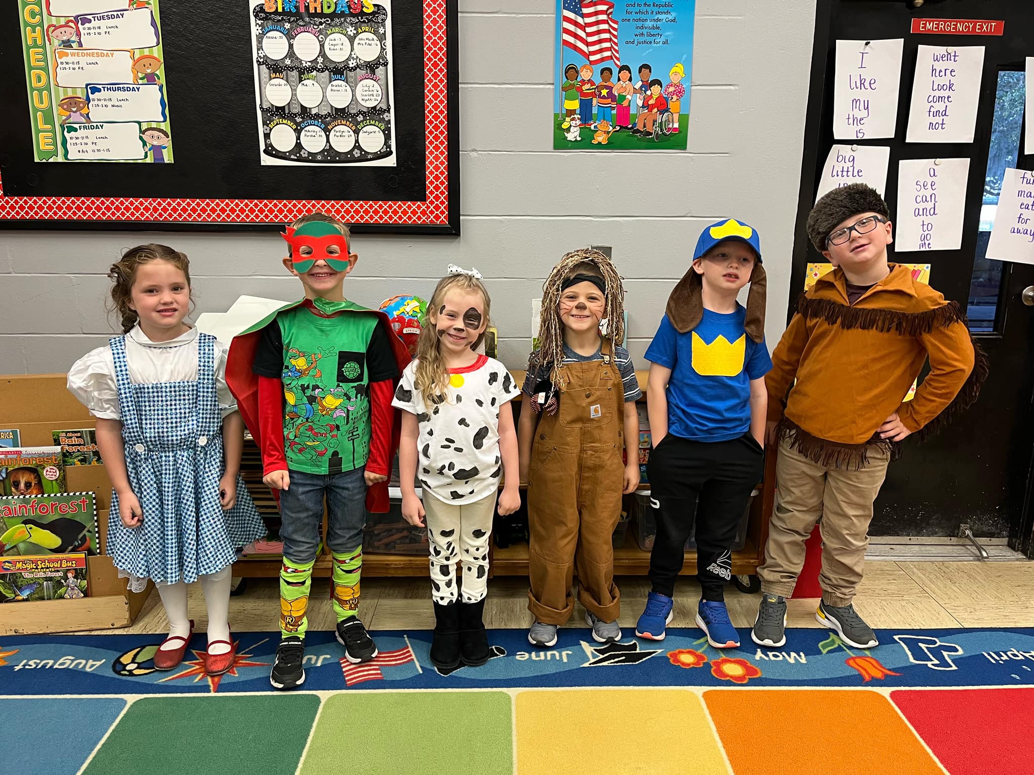 Some of the amazing book characters we had on campus.