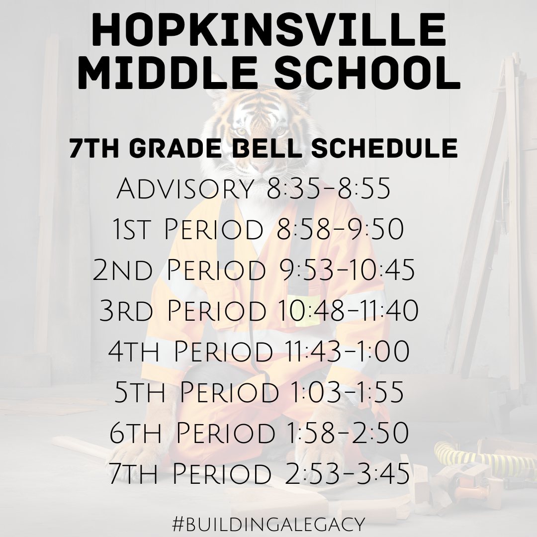 7th grade schedule