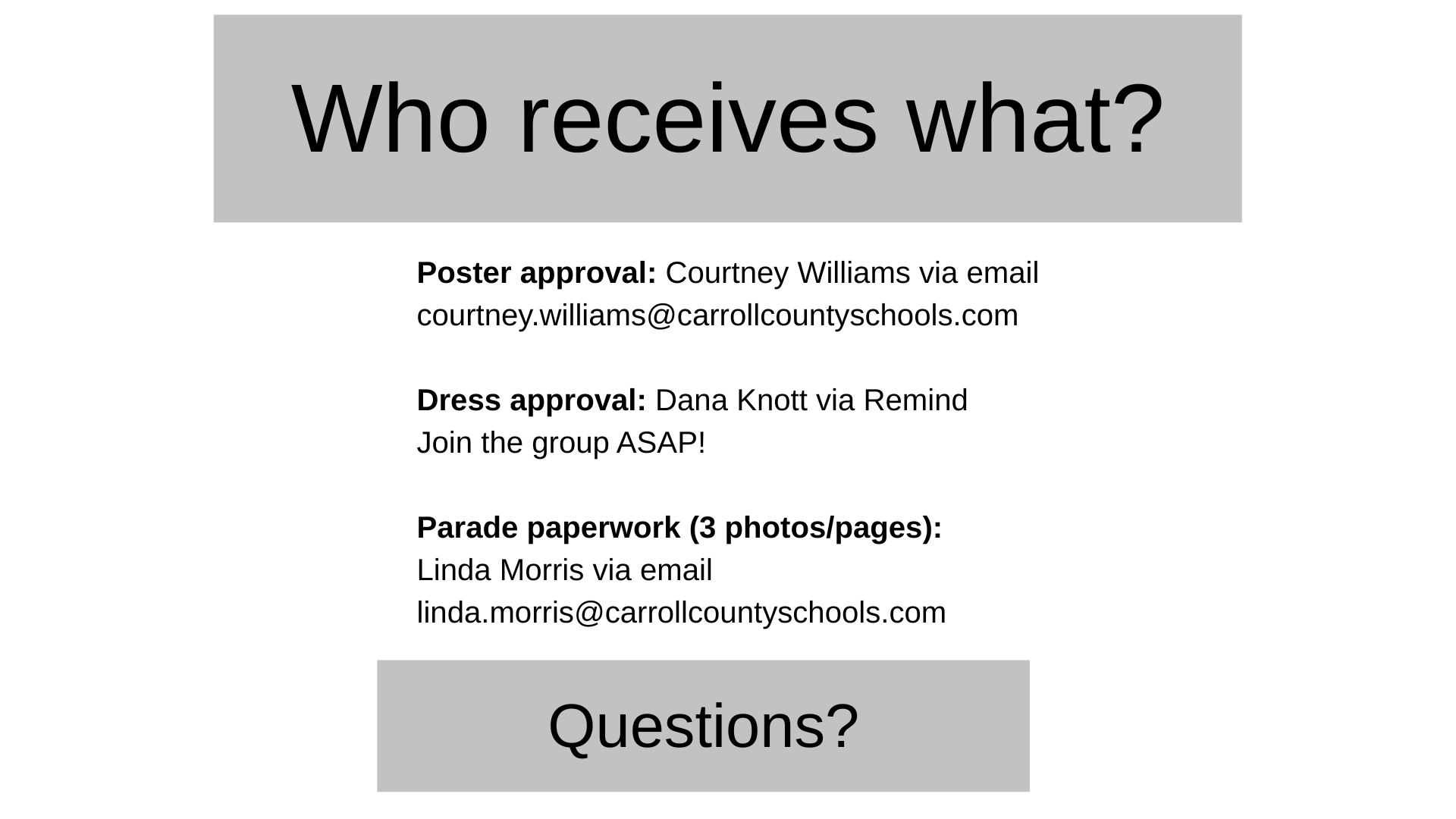 who receives what from you
