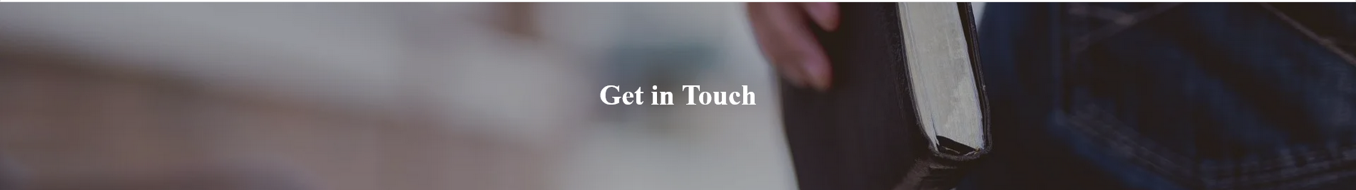 Contact Us-Get In Touch Banner