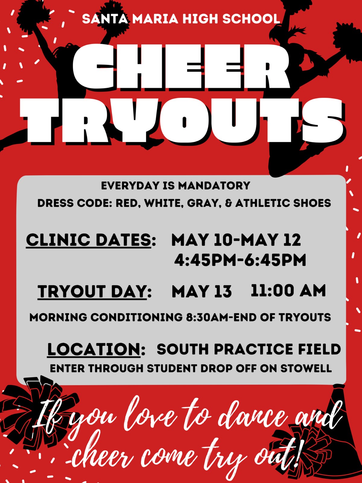 CHEER TRYOUTS 