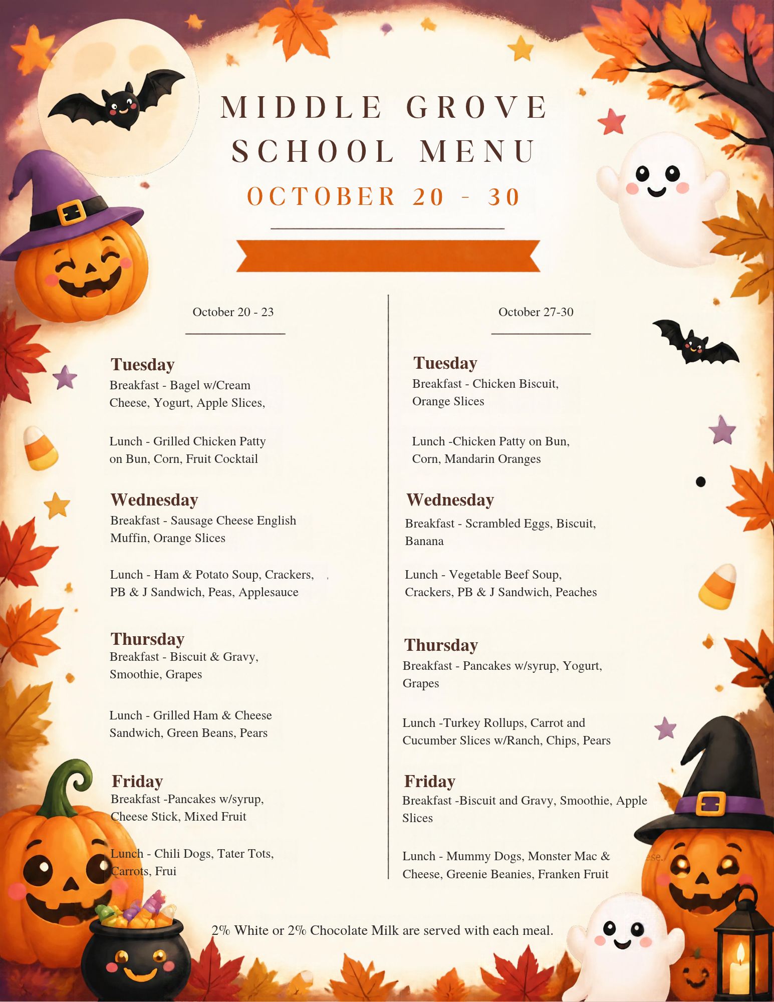 menu oct 19-30