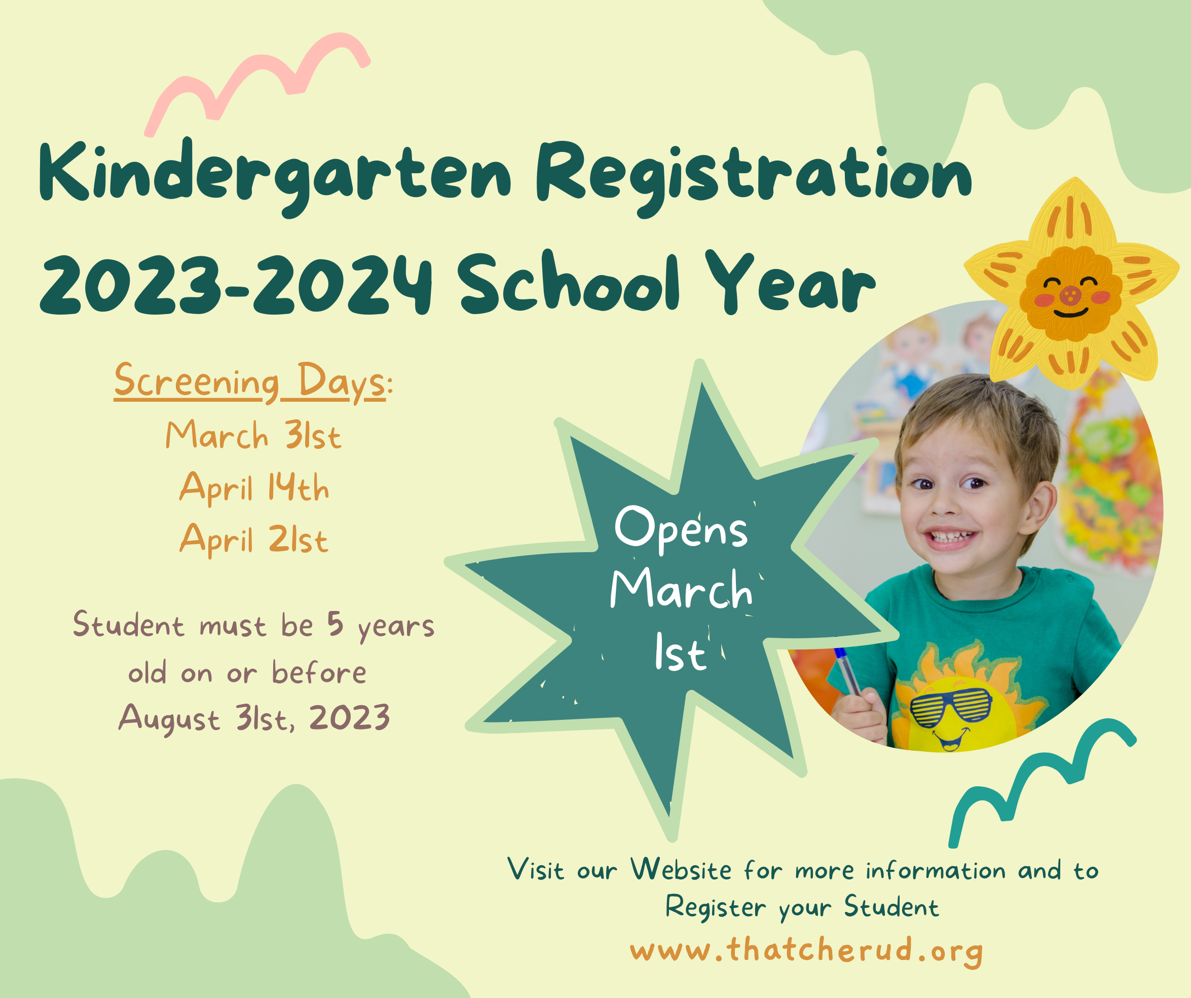 Kindergarten Registration for 2023-2024 now OPEN!