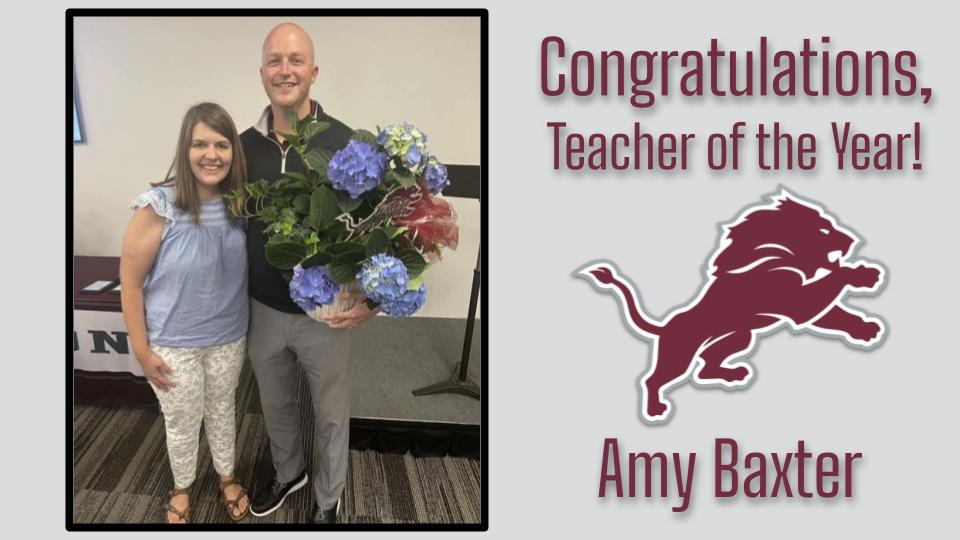 Amy Baxter-Teacher of the Year