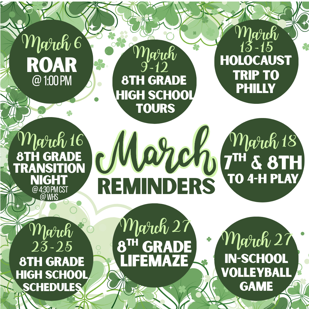 March Reminders