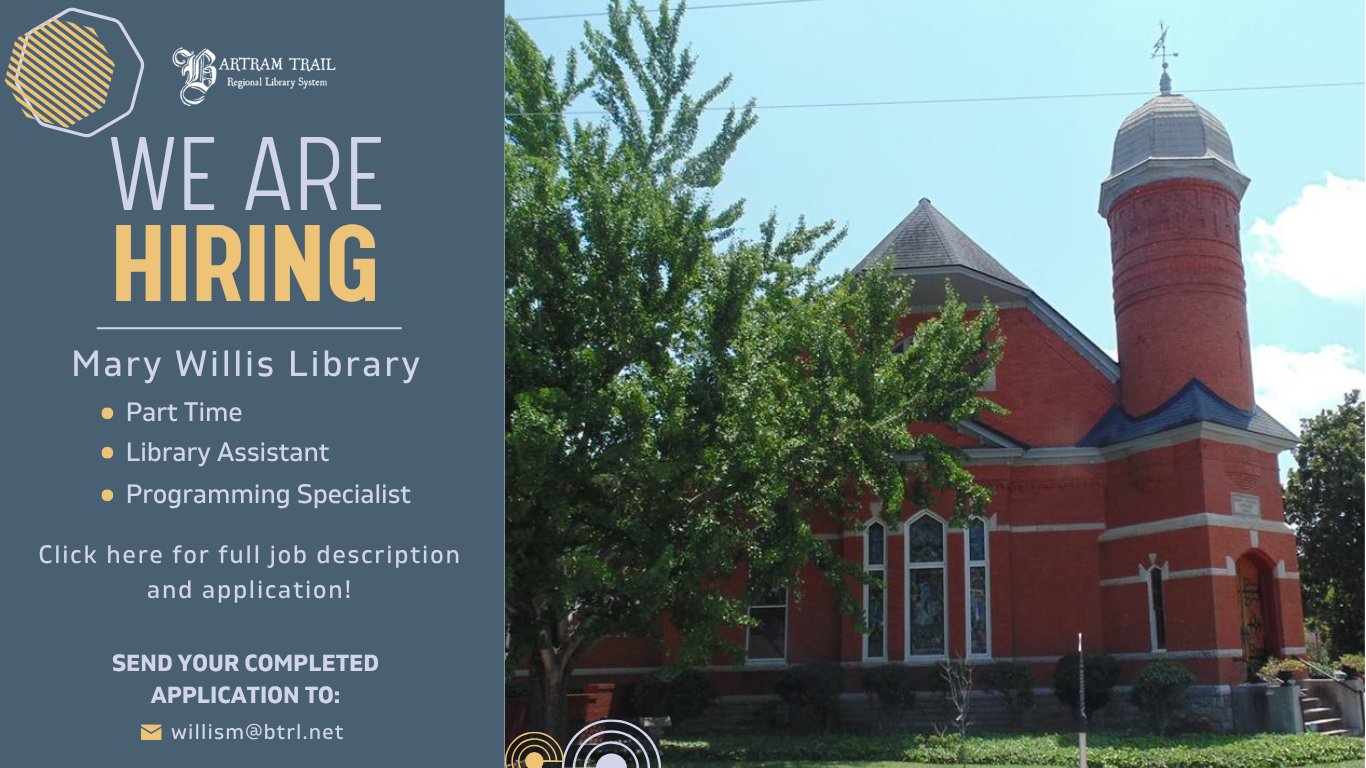 We are hiring! Click here for full job description and application!