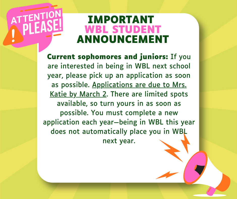 WBL Announcement