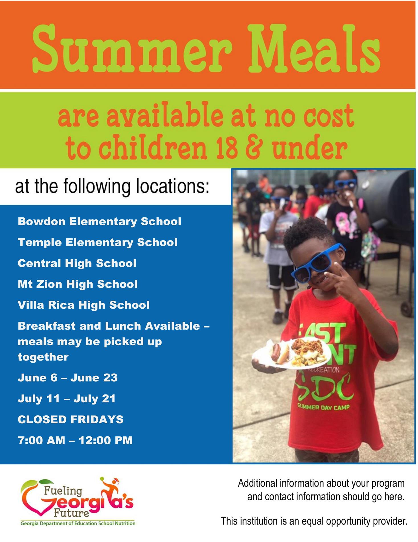 summer meals summer meals