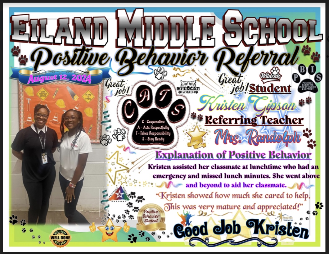 Positive Behavior Referrals 