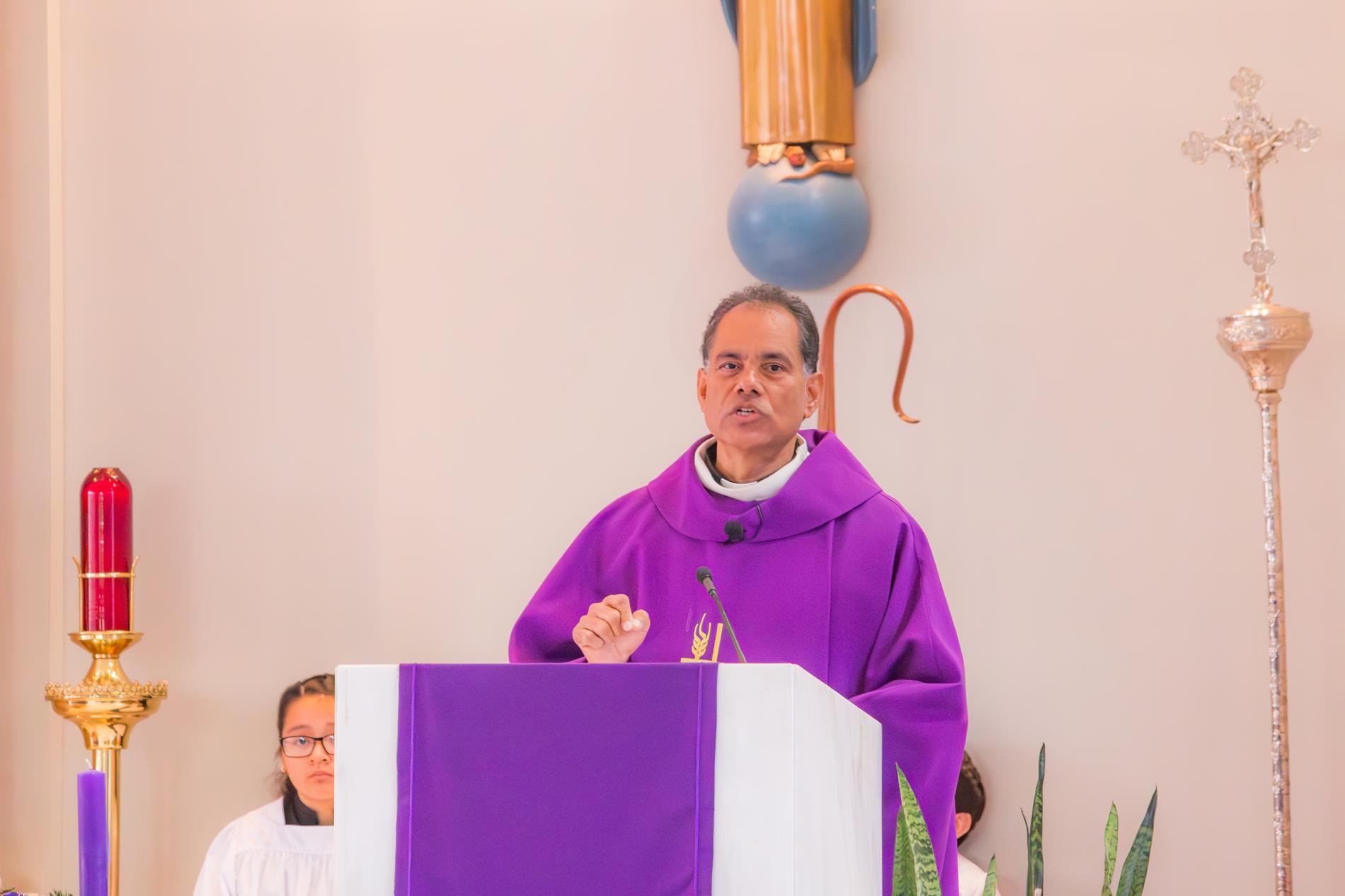 Fr. Antony addresses the congregation
