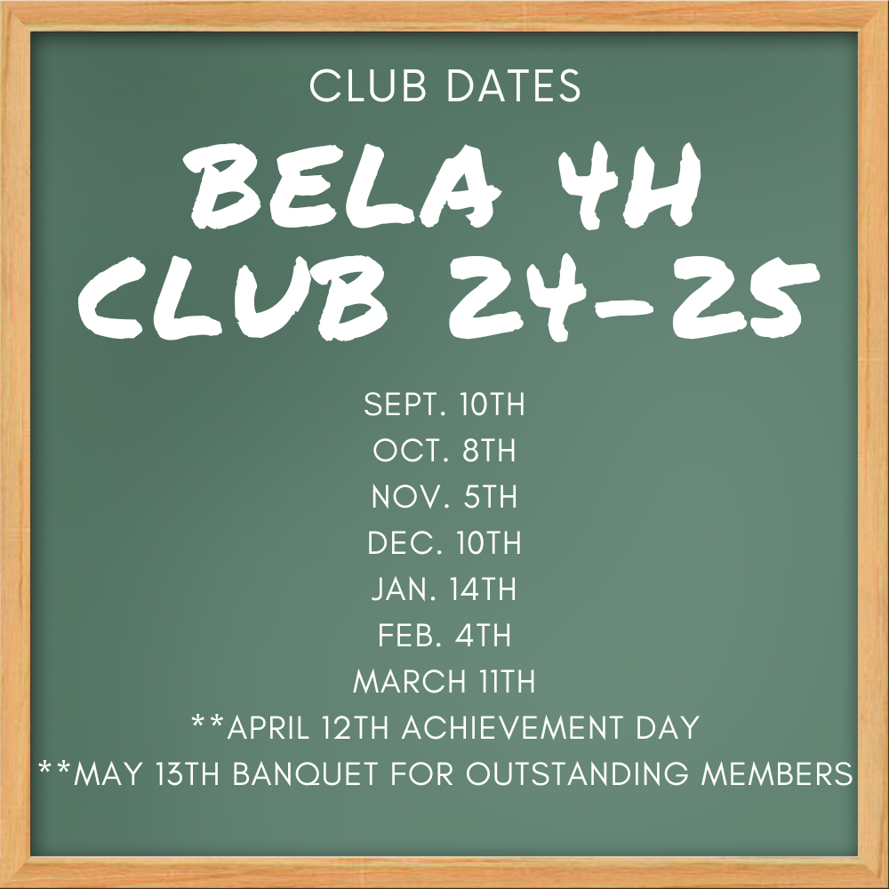 4H club dates 24-25