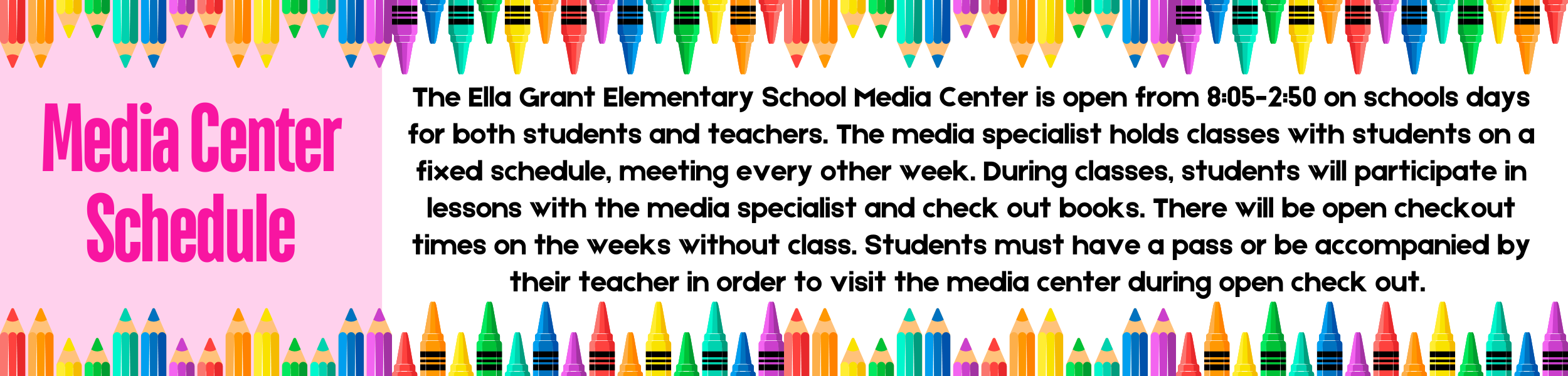 Grant Media Center schedule