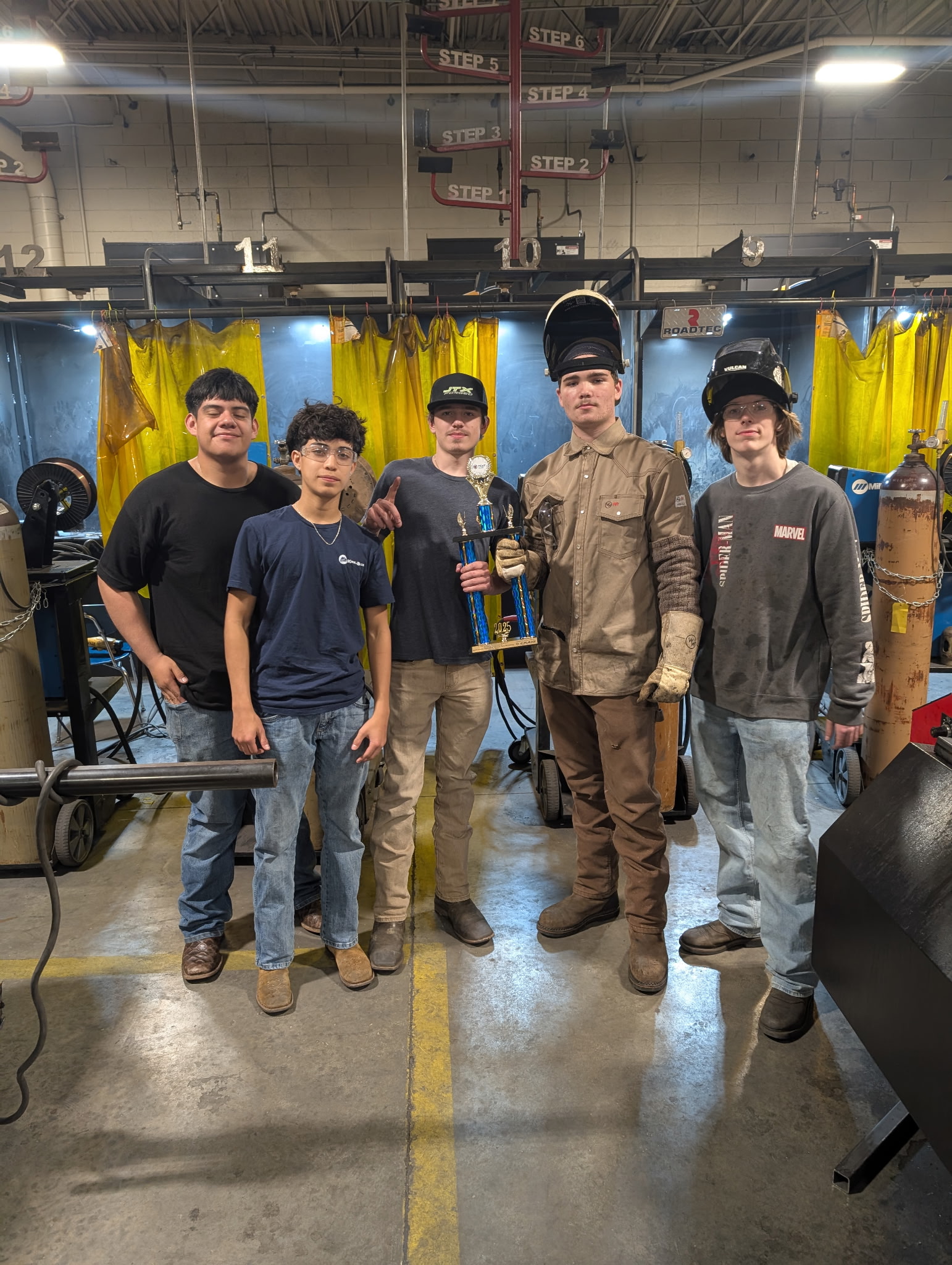 students at welding competition