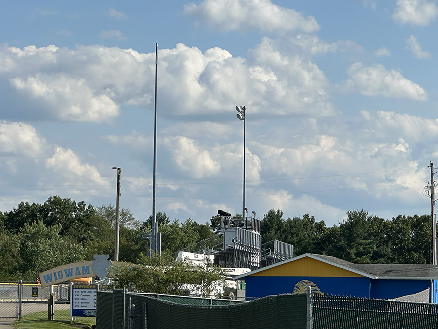 first old lights removed from pole