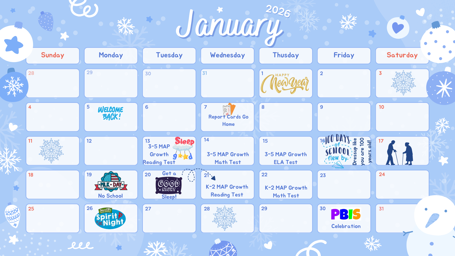 January 2026 Calendar