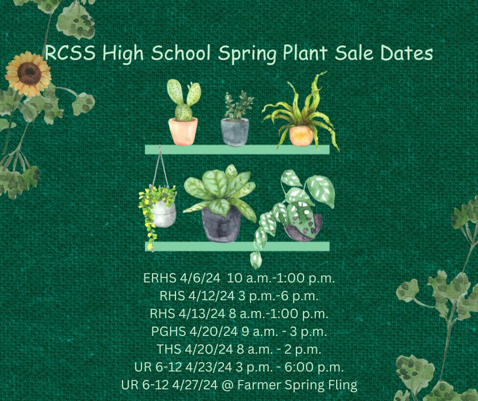 High School Plant Sale Dates
