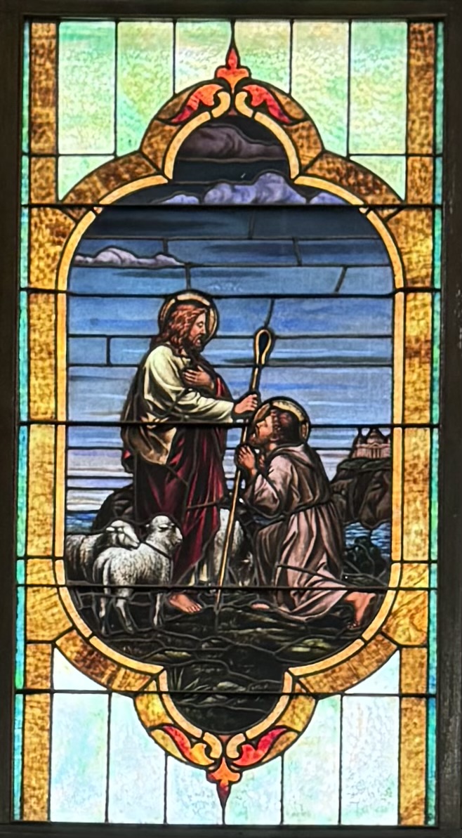 Stained Glass window the Call of Peter
