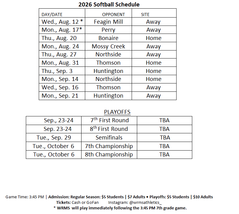 schedule