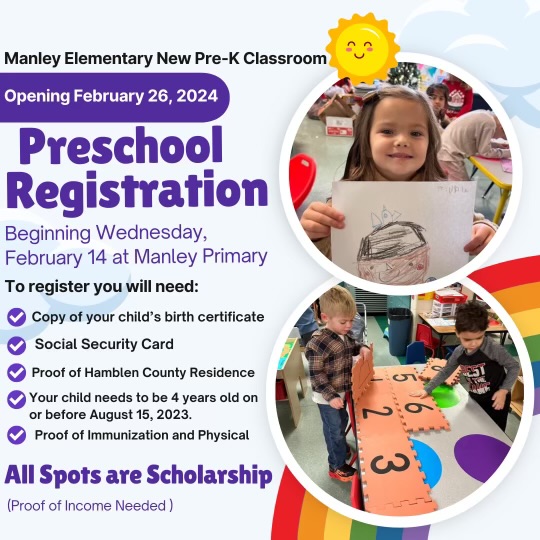 PreK Flyer for New Manley Classroom