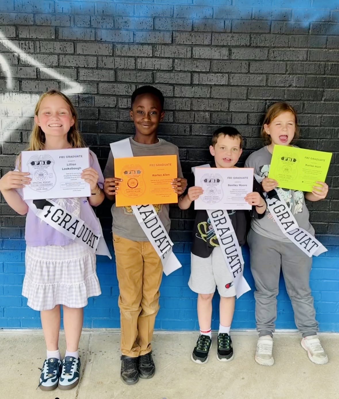 elementary children with awards