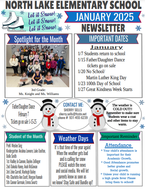 January Newsletter and Important Events