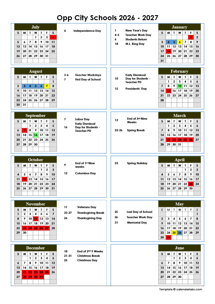 2026-2027 School Year